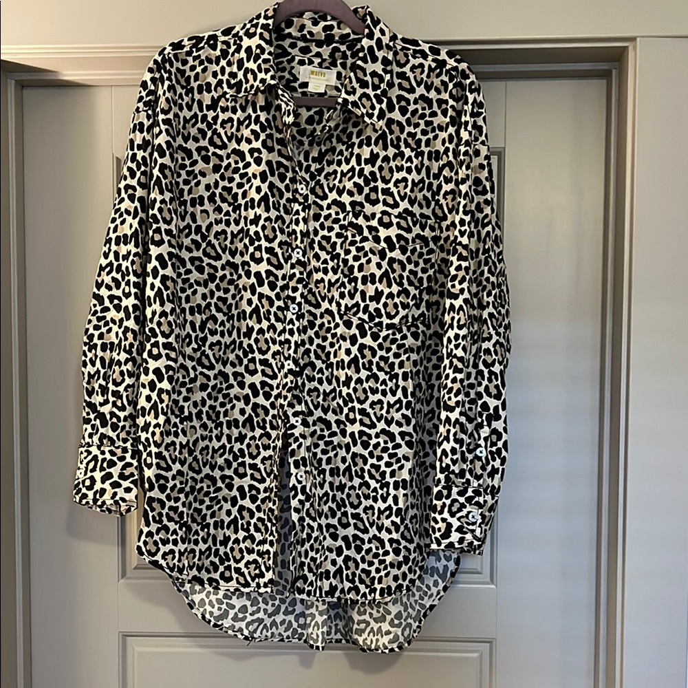 Maeve Leopard Button Down Shirt